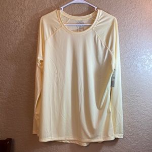 H391/NWT Vapor Apparel ~ Mens Yellow Sun Blocking Shirt